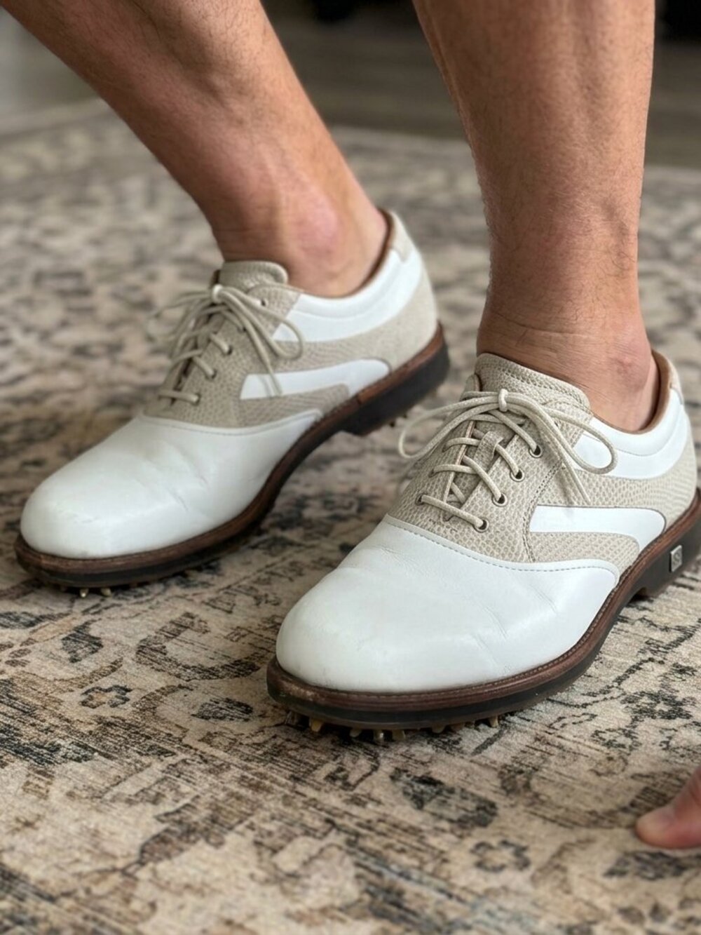 ECCO Shoes 9/9.5 Golf Women's Size 40eu White Gray HydroMax